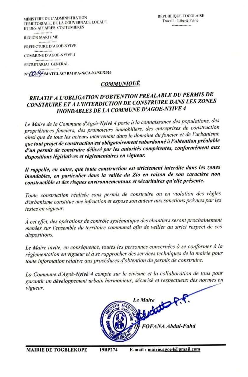 Communiqué agoe 4